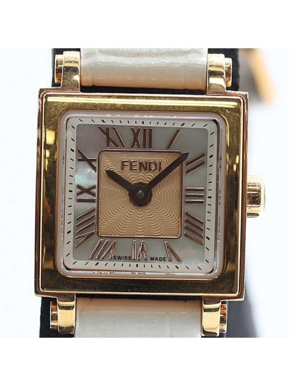 Fendi Quadro Mini White Shell Dial Watch
